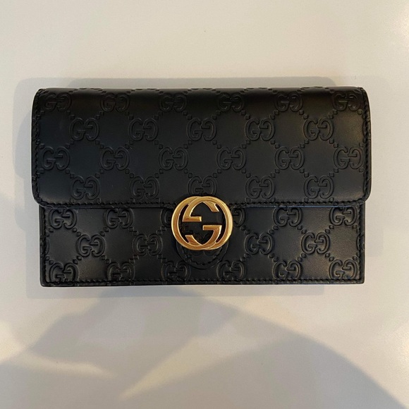 Gucci Bags Black Gucci Wallet On Chain Clutch Poshmark